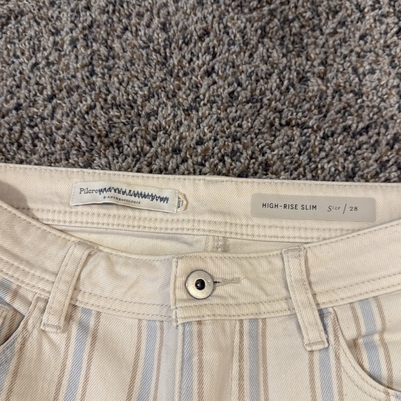 Anthropologie Pilcro High-Rise Striped Slim Boyfriend Jeans 28 - Picture 5 of 10